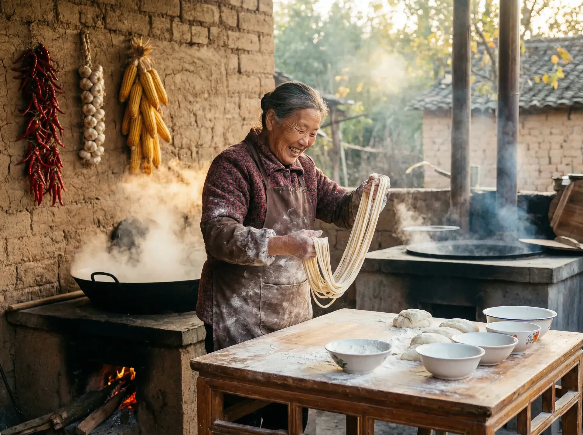 农家大嫂手擀面 - 高志远高芳 乡村美食